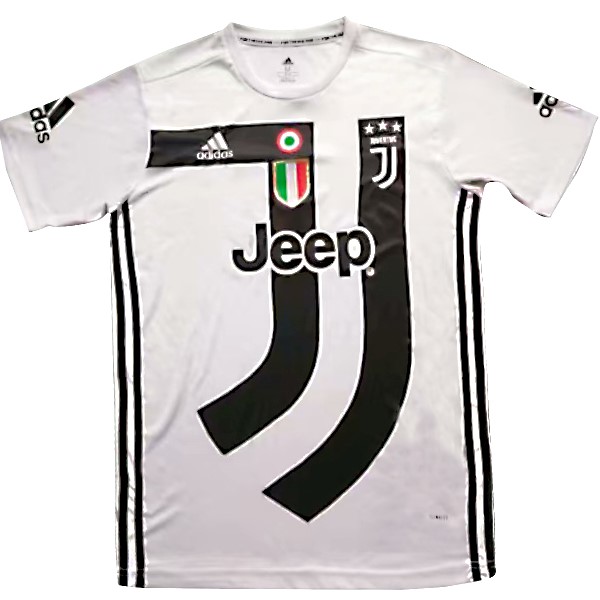 Trikot Trainingsshirt Juventus 2018-19 Weiß Schwarz Fussballtrikots Günstig